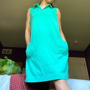RETRO 60s TEAL TOWEL DRESS 👗 ✨🫶🏻🌊